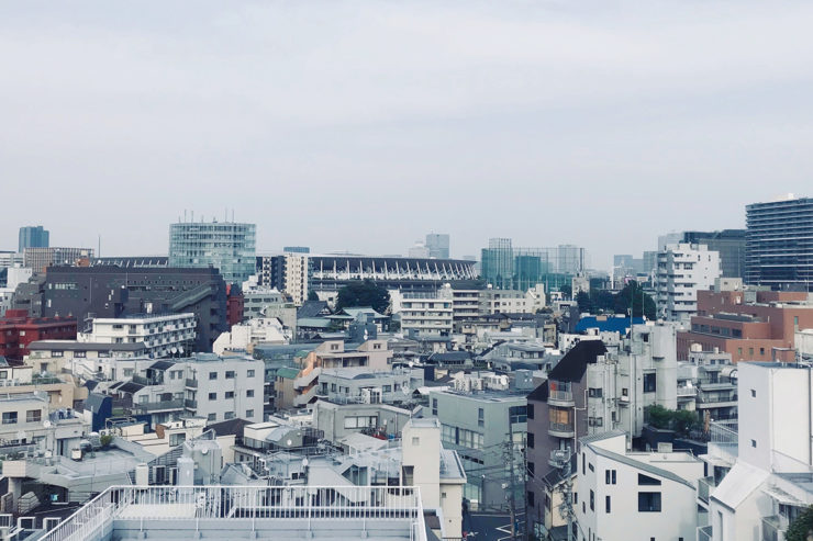弊社がある建物の屋上からの景色